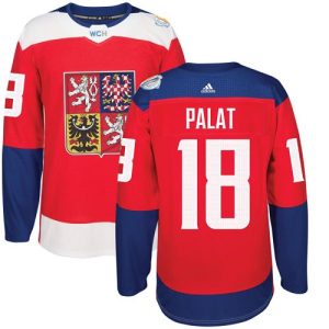 Herren Team Czech Republic #18 Ondrej Palat Authentic Rot Auswärts 2016 World Cup